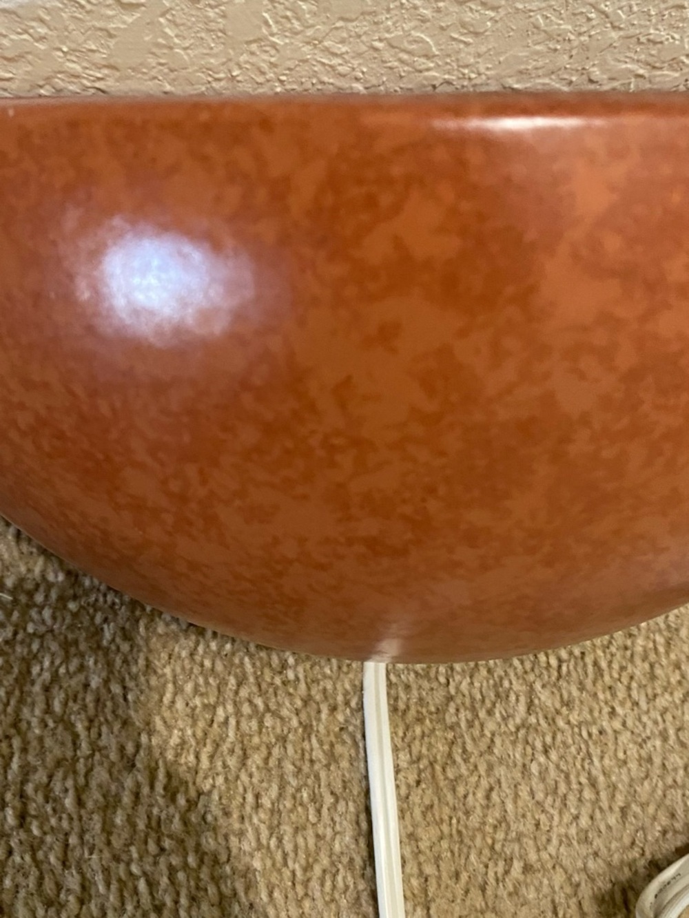 Vintage Ceramic MCM Brown Half-Sphere Balloon Style Wall Corded Sconce 18”x6” - Picture 6 of 17